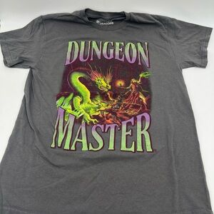 Dungeons & Dragons Dungeon Master DND Logo Gray T Shirt M Medium D&D Magic